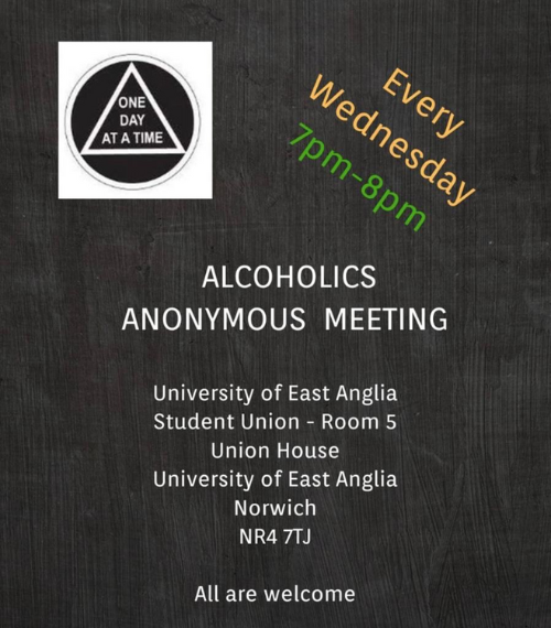 AA Meetings - Every Wednesday, 7PM to 8PM