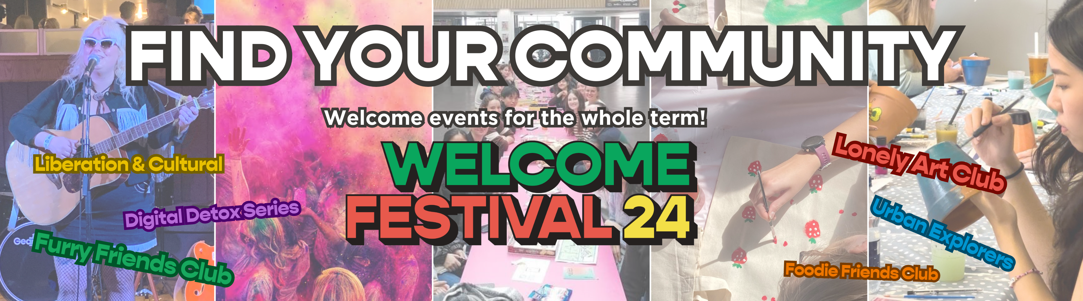 Find your community, welcome fest events all term long